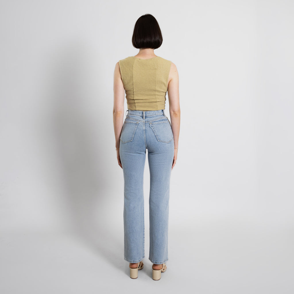 custom bootcut jeans vintage model Alizee in Vintage Gin