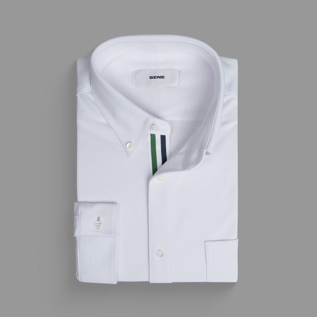 Custom Bespoke Tailored Mercer Shirt model Guillermo in White