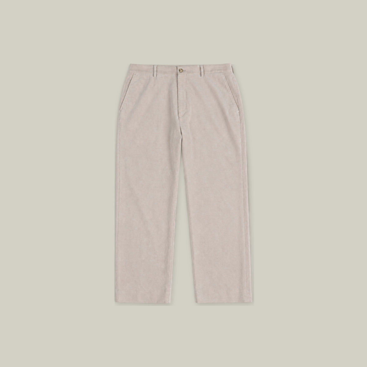 Ford Corduroy Straight Trousers model Tyler in Limestone