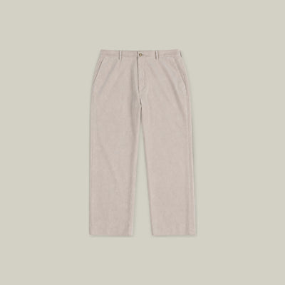 Ford Corduroy Straight Trousers model Tyler in Limestone