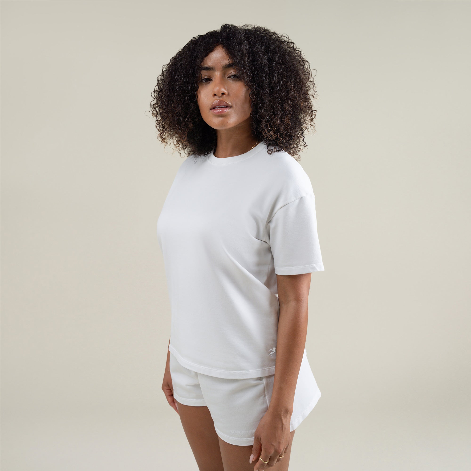  custom t-shirt tee model Melissa in White