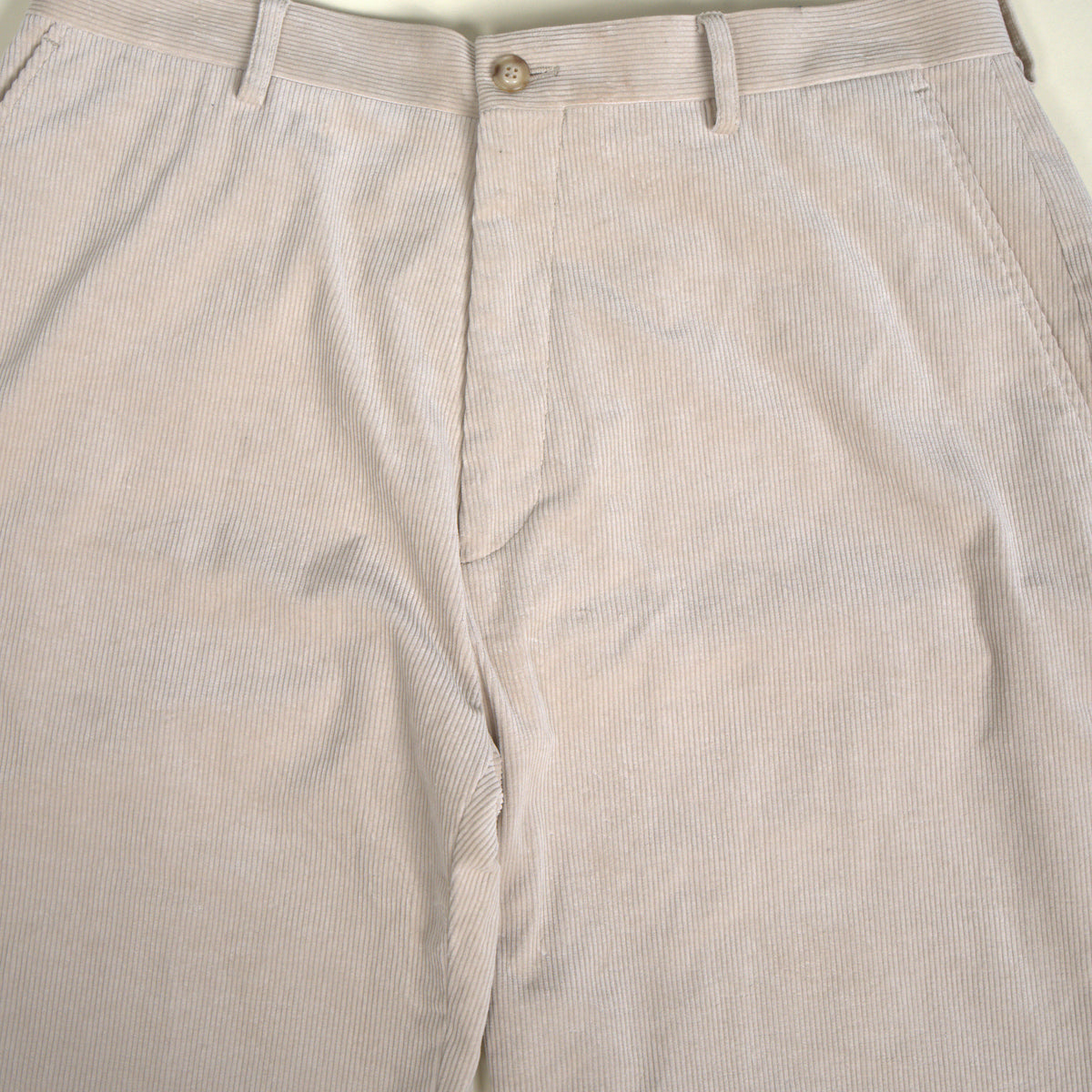 Ford Corduroy Straight Trousers model Tyler in Limestone