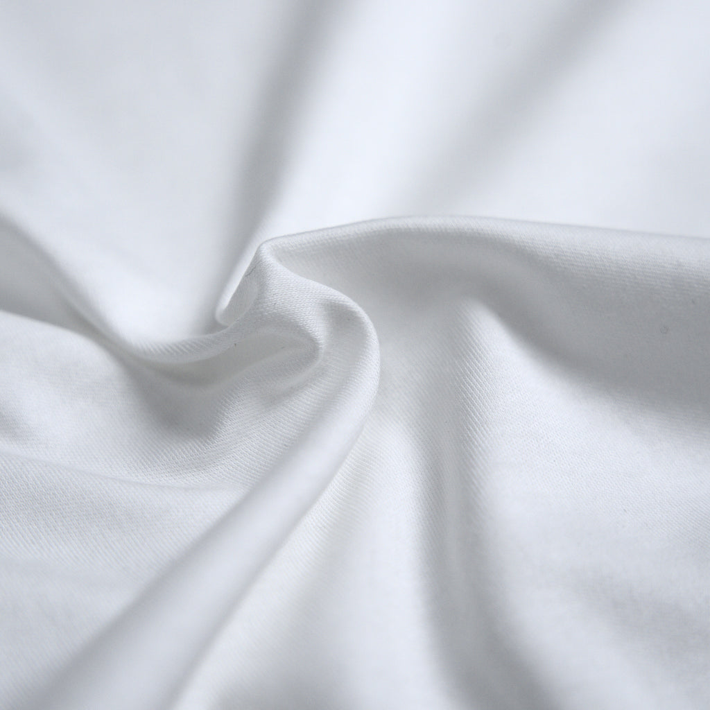Pima Reserve Mock Neck T-Shirt model Guillermo in White