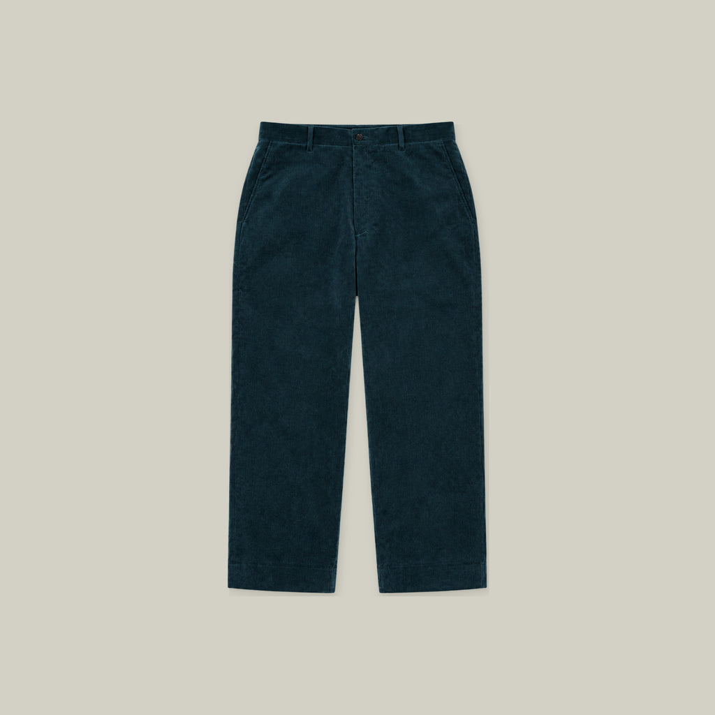 Ford Corduroy Straight Trousers model Tyler in Mallard