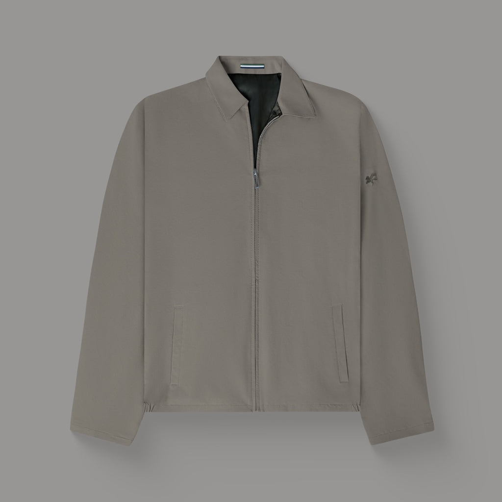 men's custom zip up jacket model Tyler in Olive