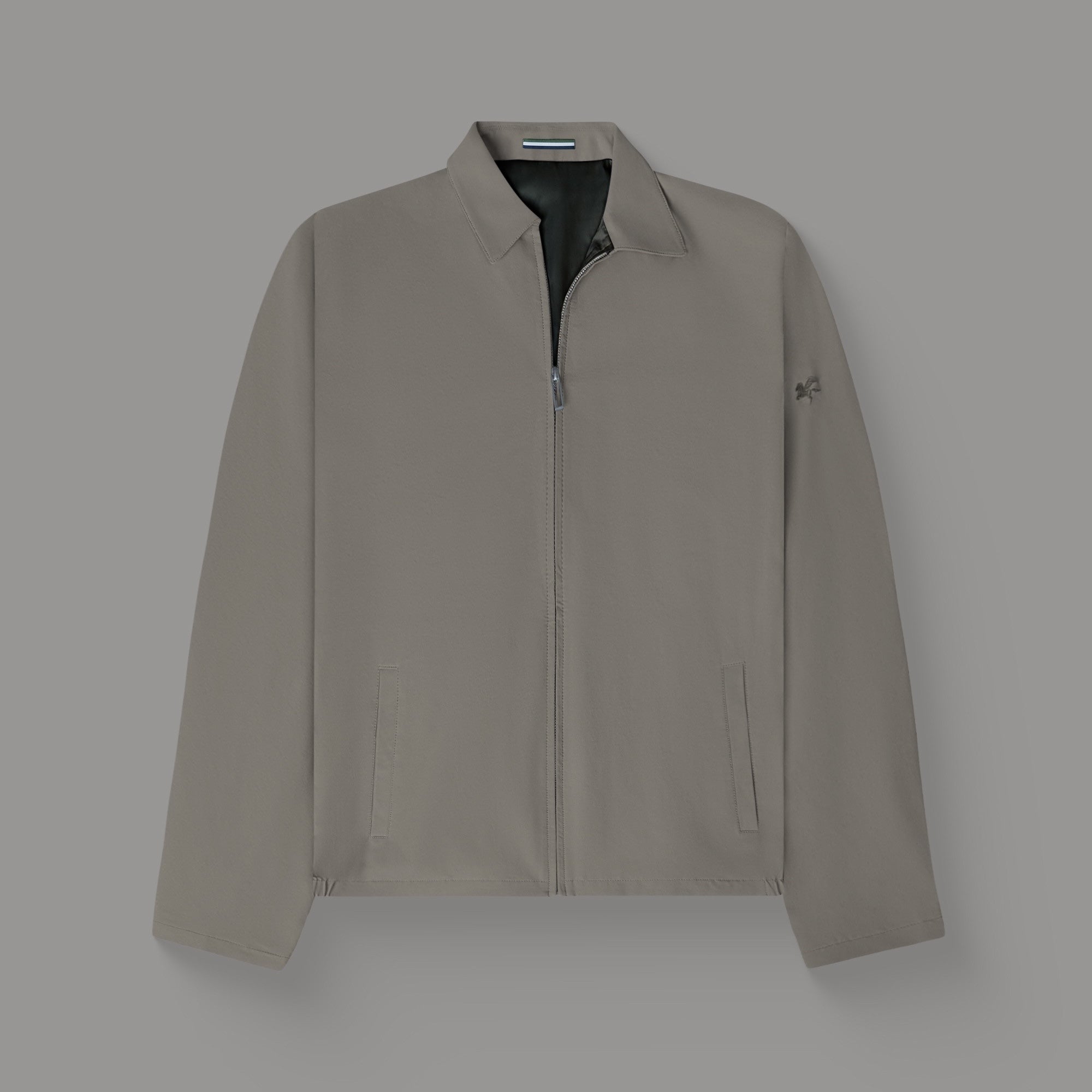 men's custom zip up jacket model Tyler in Olive