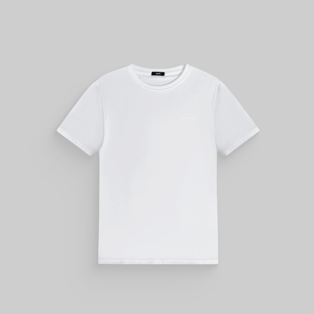 Tags:(6'0" - 180 lbs|Medium) custom t-shirt tee model Tyler in White