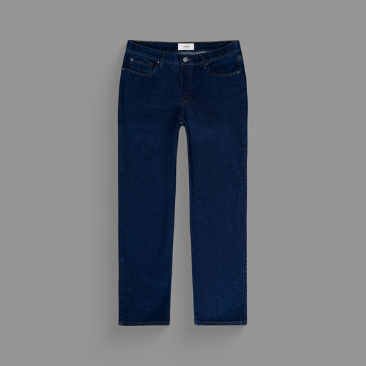 sizeless bespoke custom jeans model Tyler in Deep Indigo