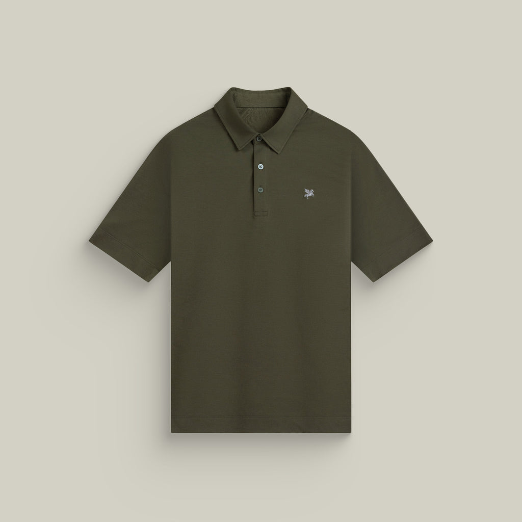Stretch Pique Polo model Chad in Olive