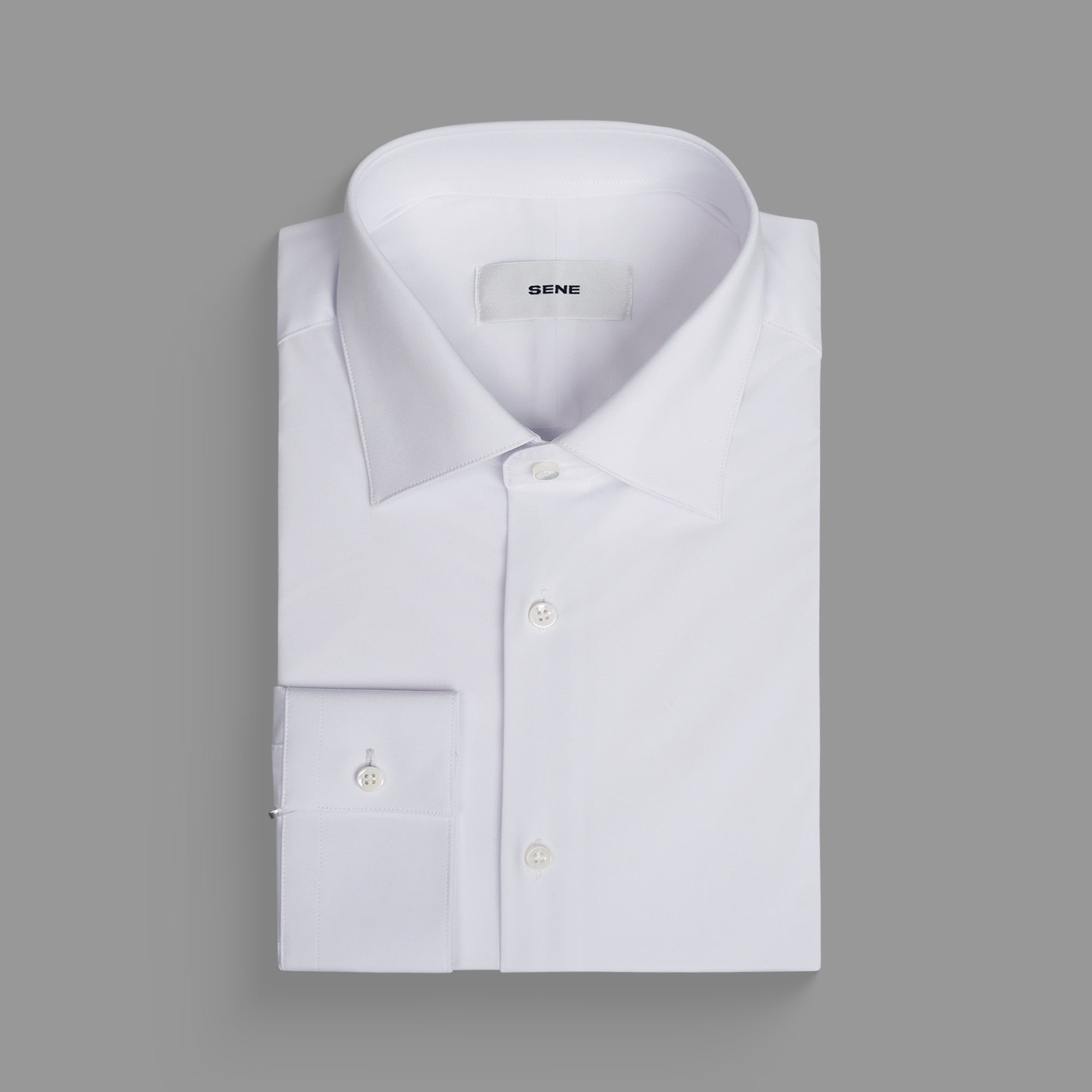 Custom Bespoke Tailored Spread Shirt model Guillermo in White