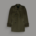 Tags:(6'0"|180 lbs) Bespoke custom Trench Coat los angeles model Tyler in Field Green