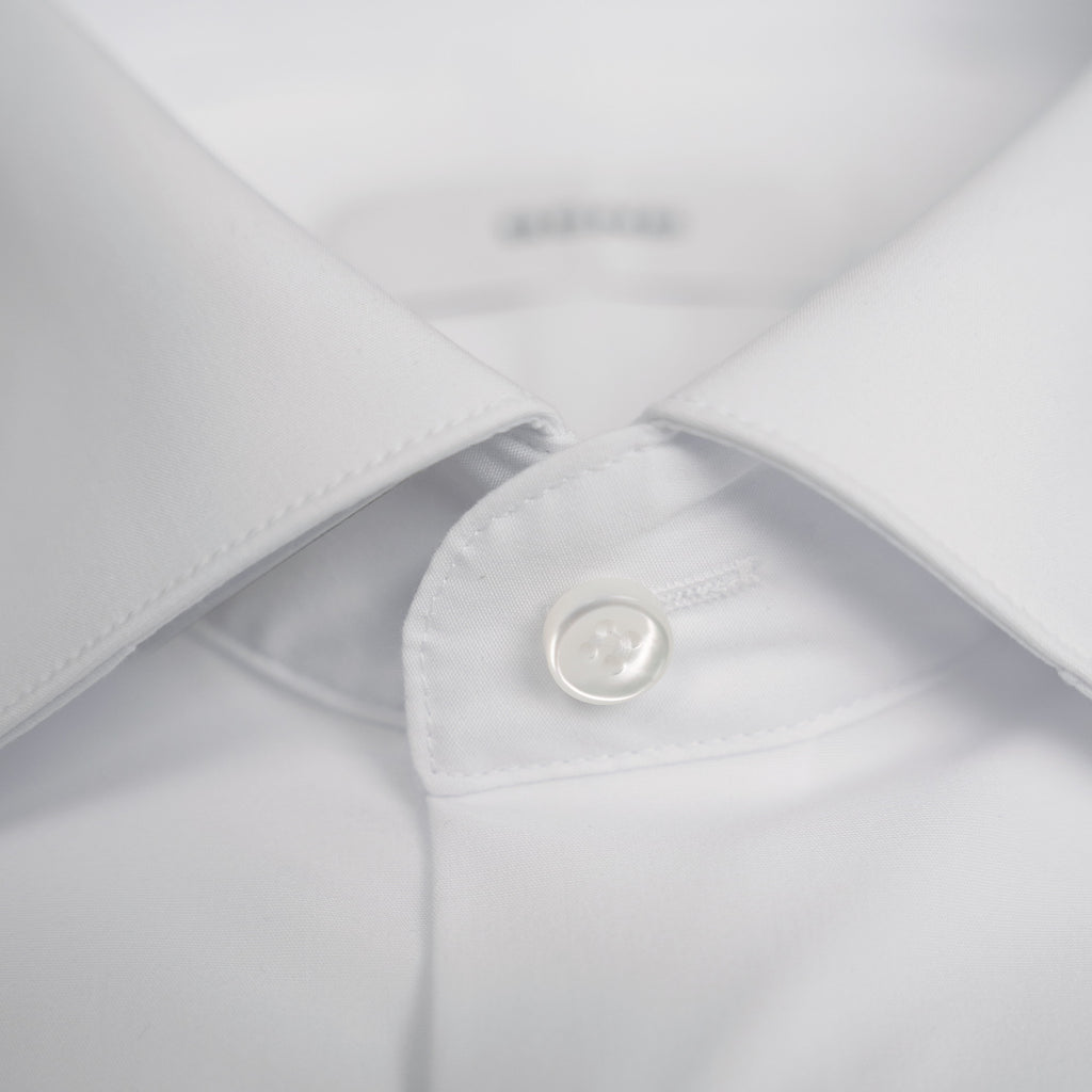 Custom Bespoke Tailored Spread Shirt model Guillermo in White