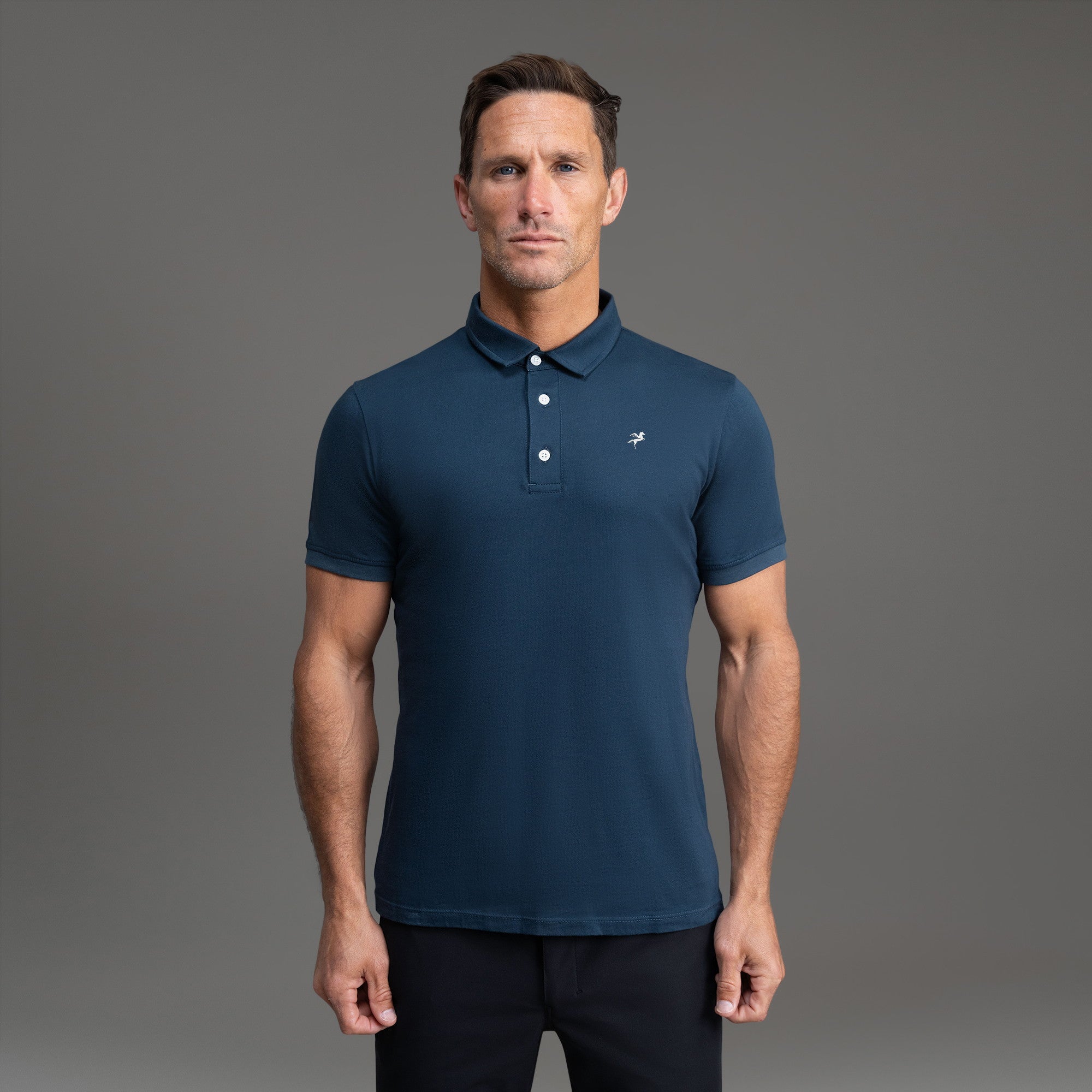 Tags:(6'0" - 180 lbs|Medium) custom t-shirt tee model Tyler in Deep Sea