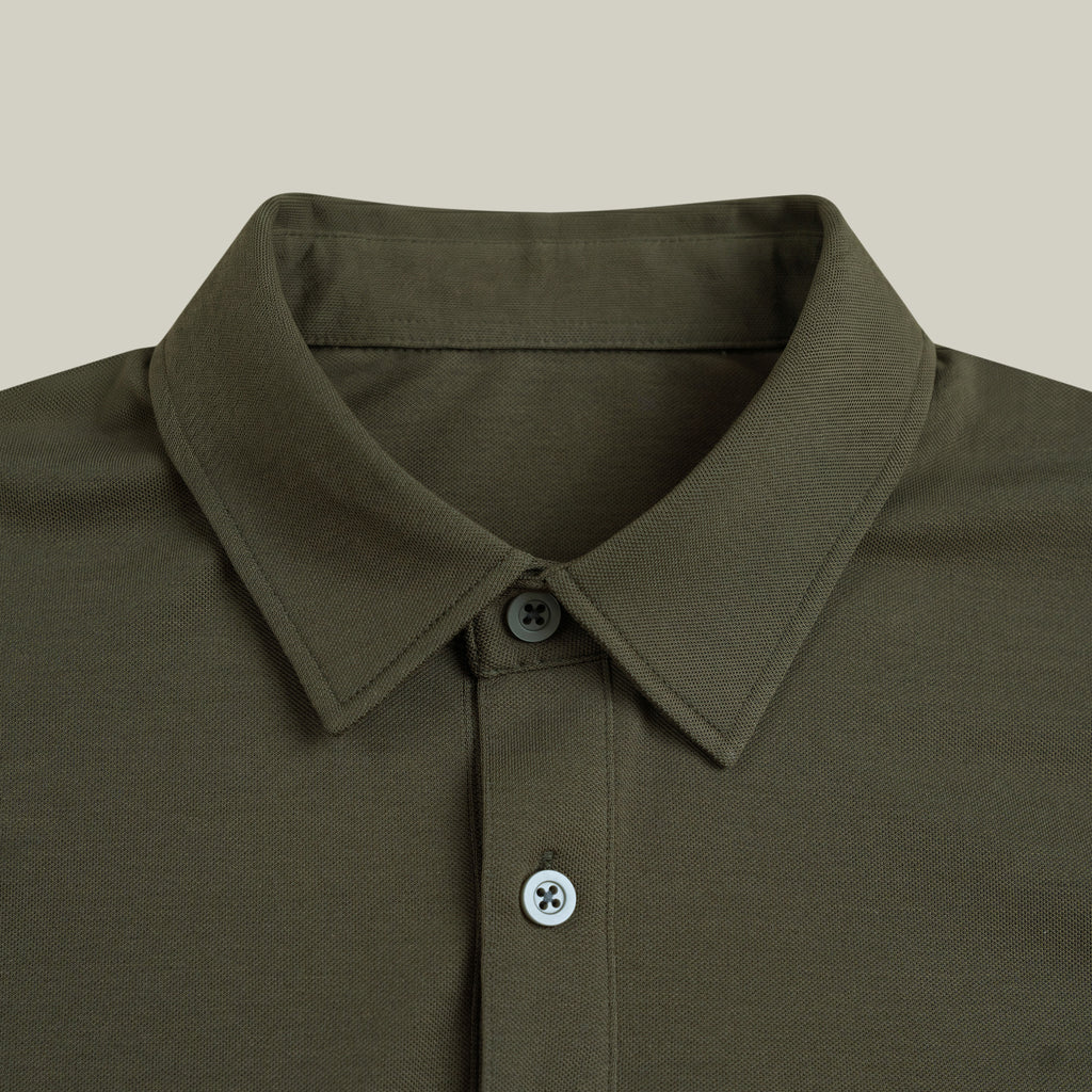 Stretch Pique Polo model Chad in Olive