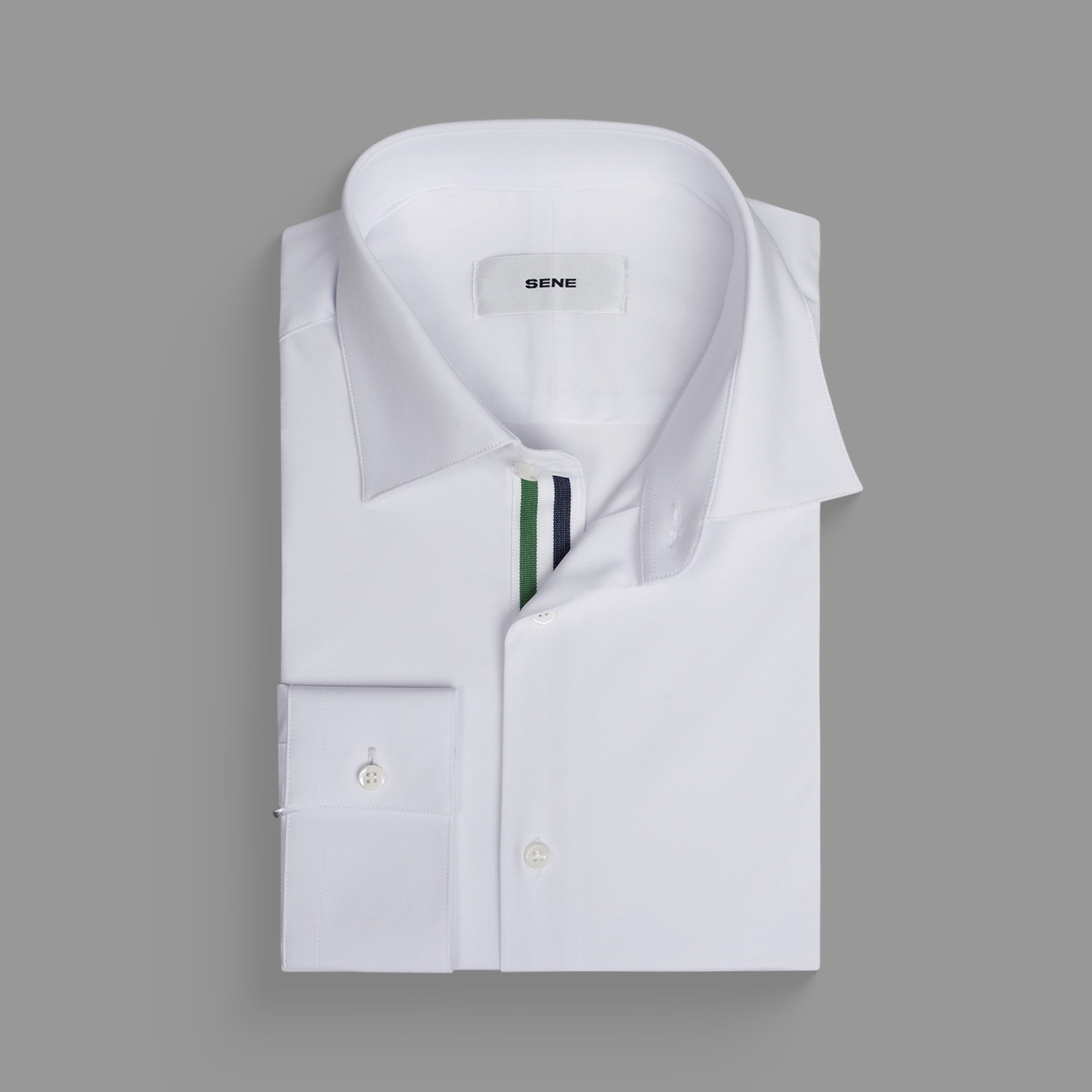 Custom Bespoke Tailored Spread Shirt model Guillermo in White