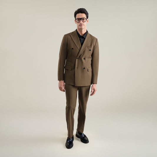 Tags:(6'1"|165) bespoke custom trousers pant chino performance technical model Jessey in Teak