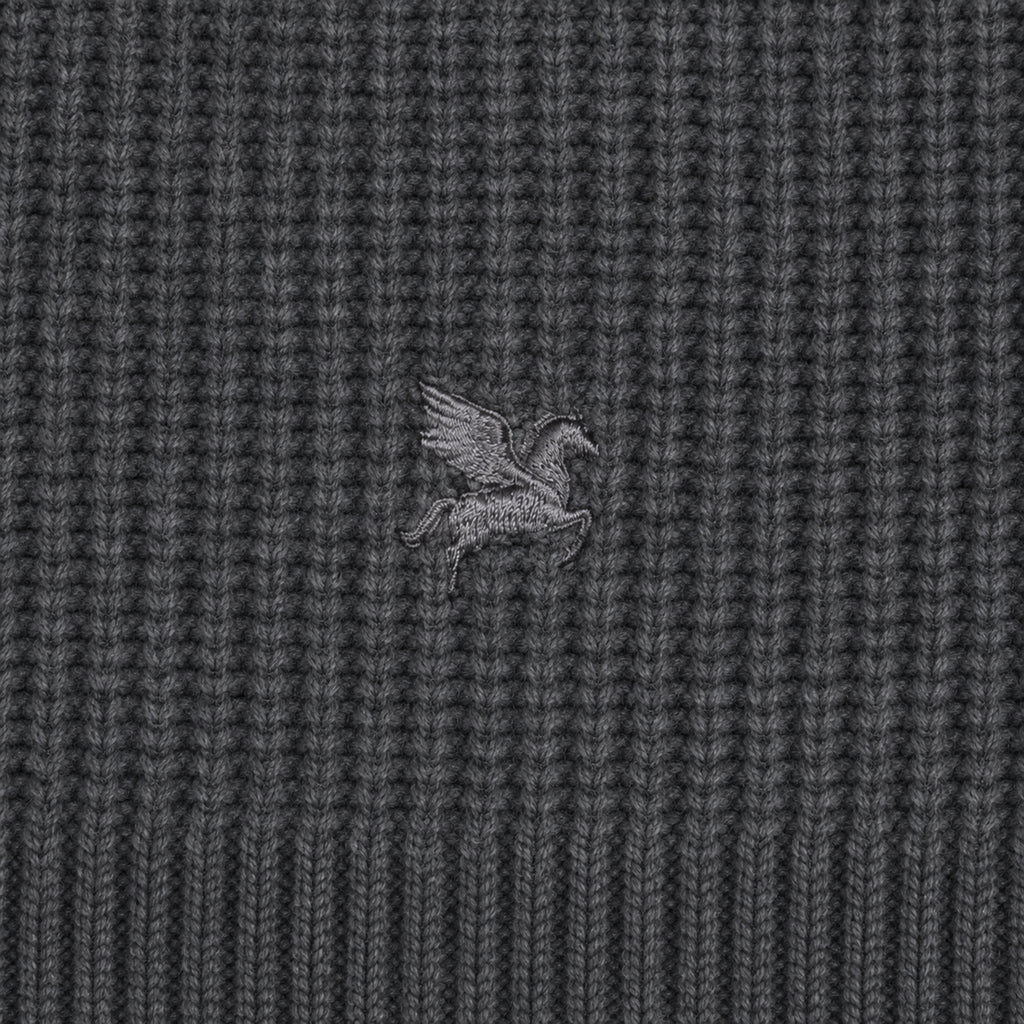 Knit Crewneck Sweater model Tyler in Graphite