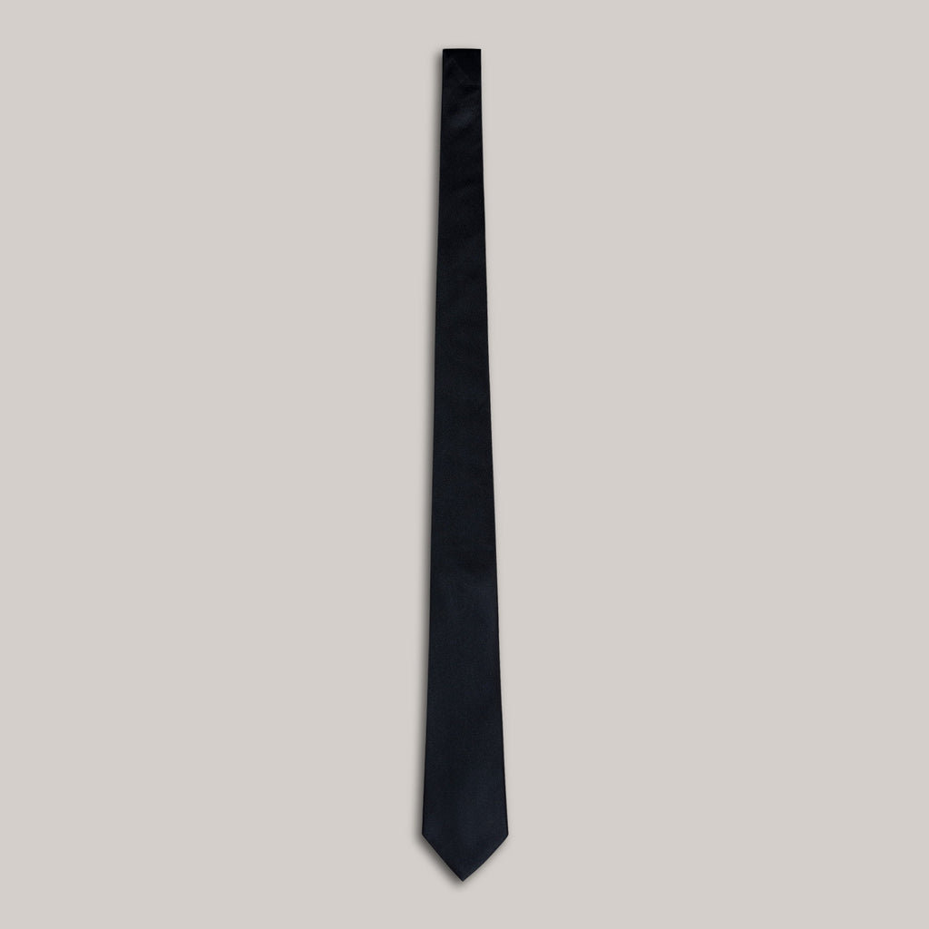 mens custom silk tie model Tyler in Black