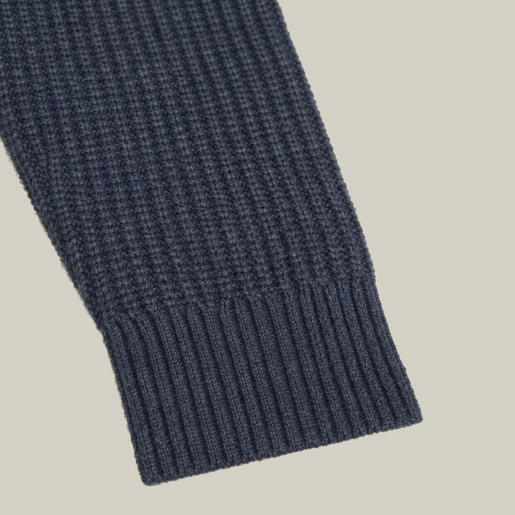 Knit Rugby Polo model Tyler in Graphite