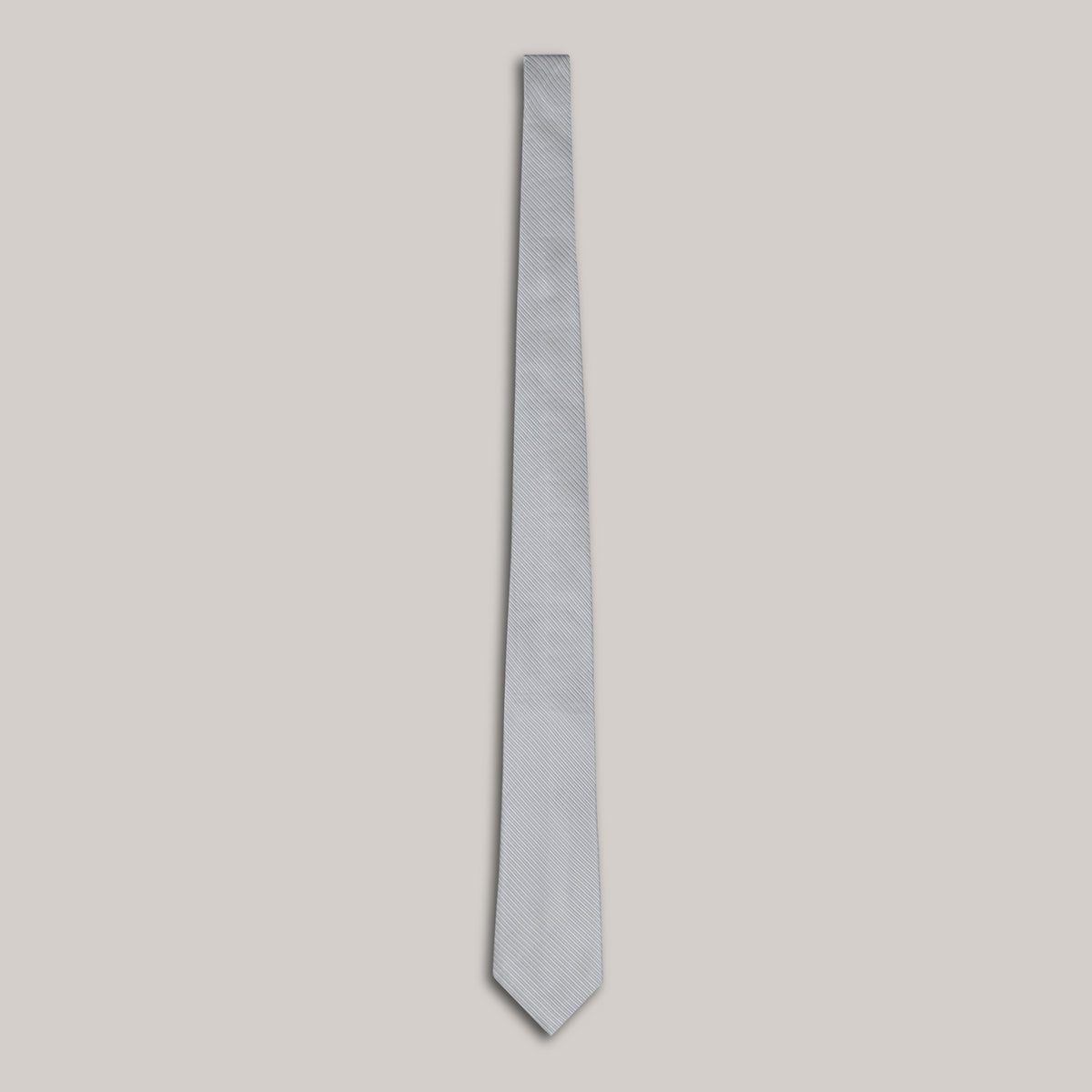 mens custom silk tie model Tyler in Silver