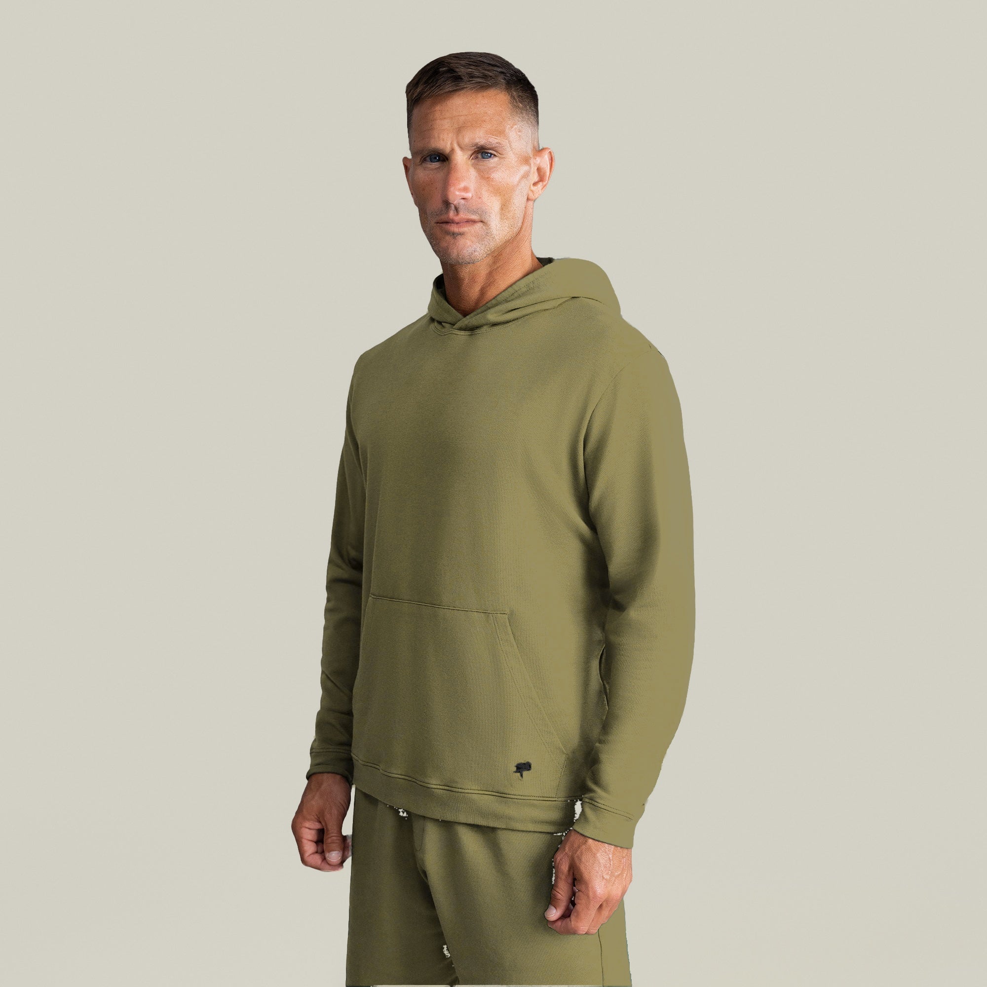 Cumulus Hoodie model Tyler in Montecito