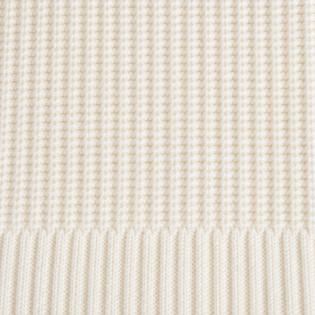 Knit Rugby Polo model Tyler in Cream