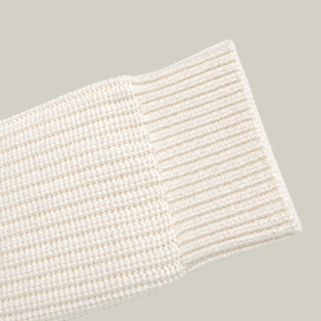 Knit Rugby Polo model Tyler in Cream
