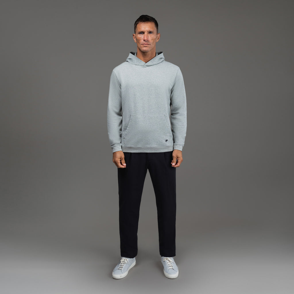 Tags:(6'0" - 180 lbs|Medium) custom hoodie model Tyler in Heather Gray