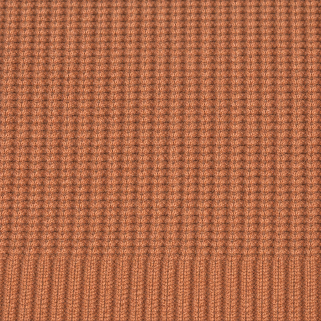 Knit Rugby Polo model Tyler in Cognac