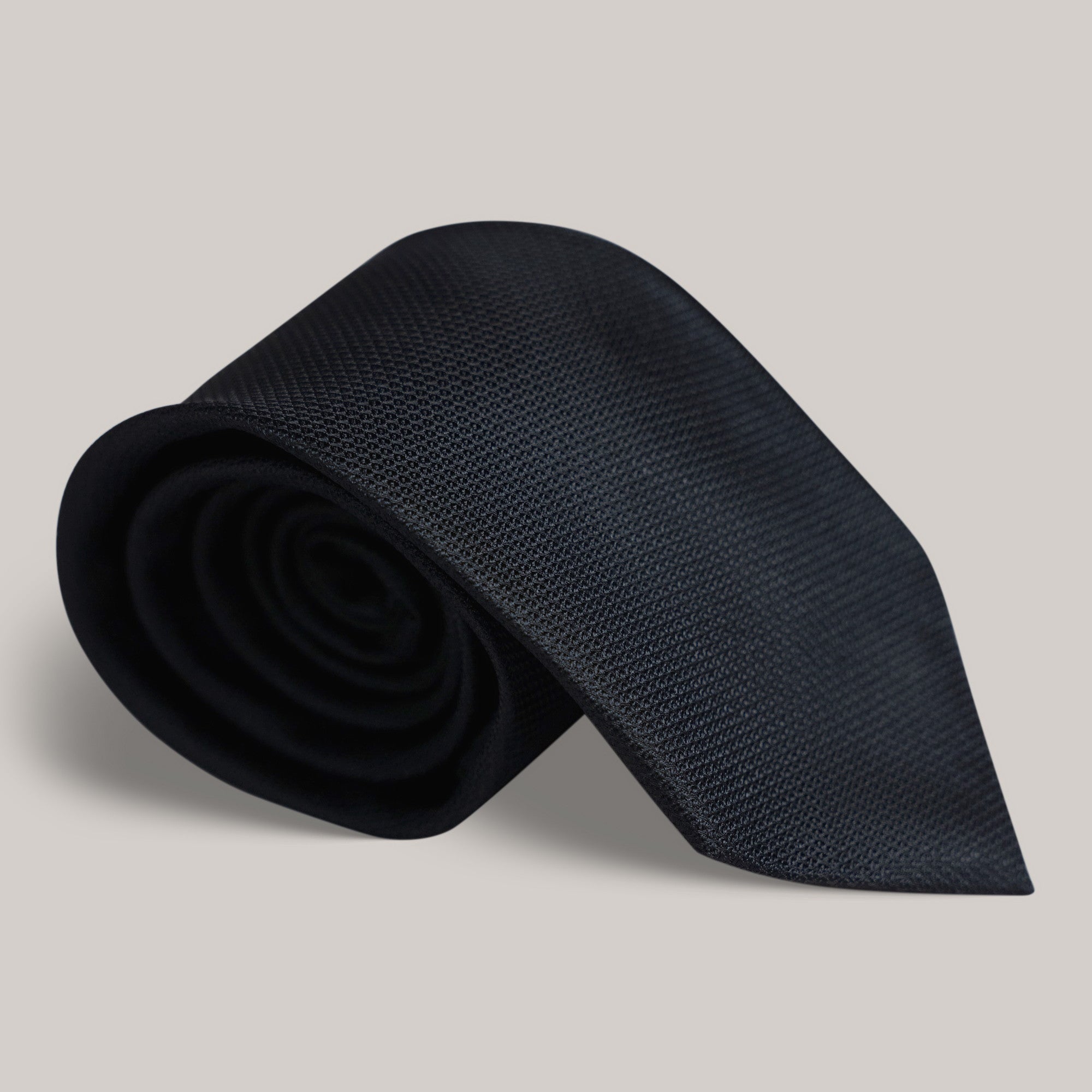 mens custom silk tie model Tyler in Black