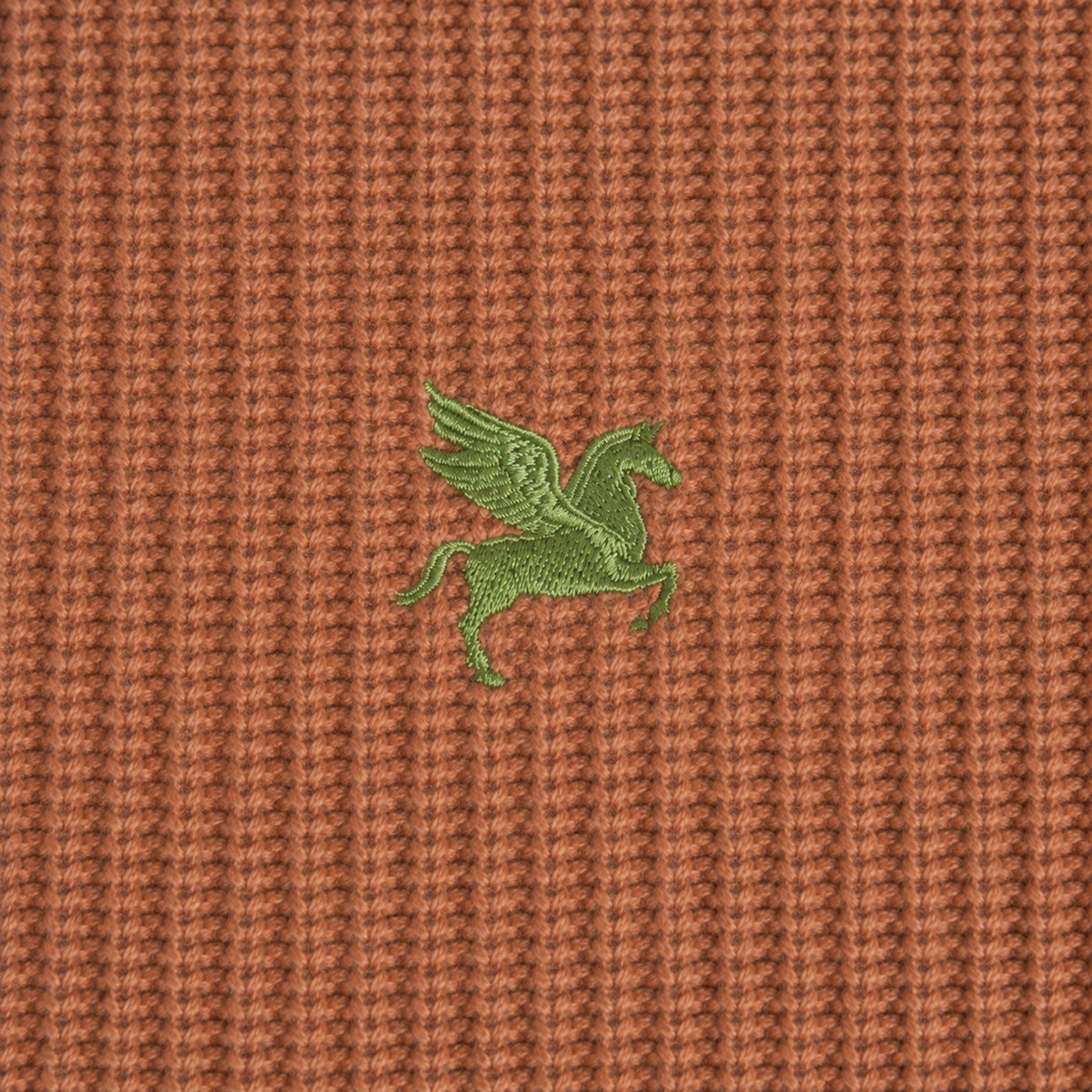 Knit Rugby Polo model Tyler in Cognac