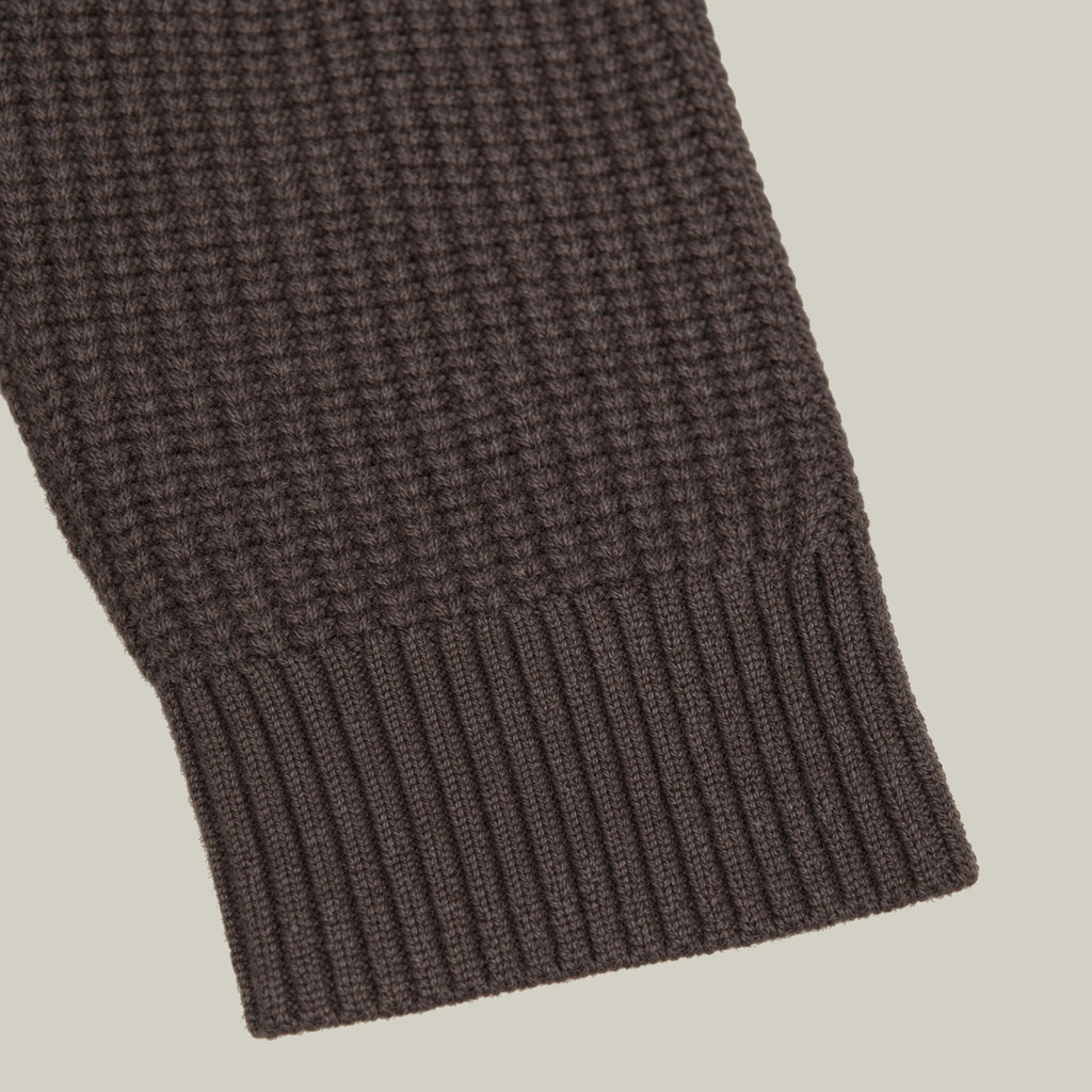 Knit Rugby Polo model Tyler in Fieldstone