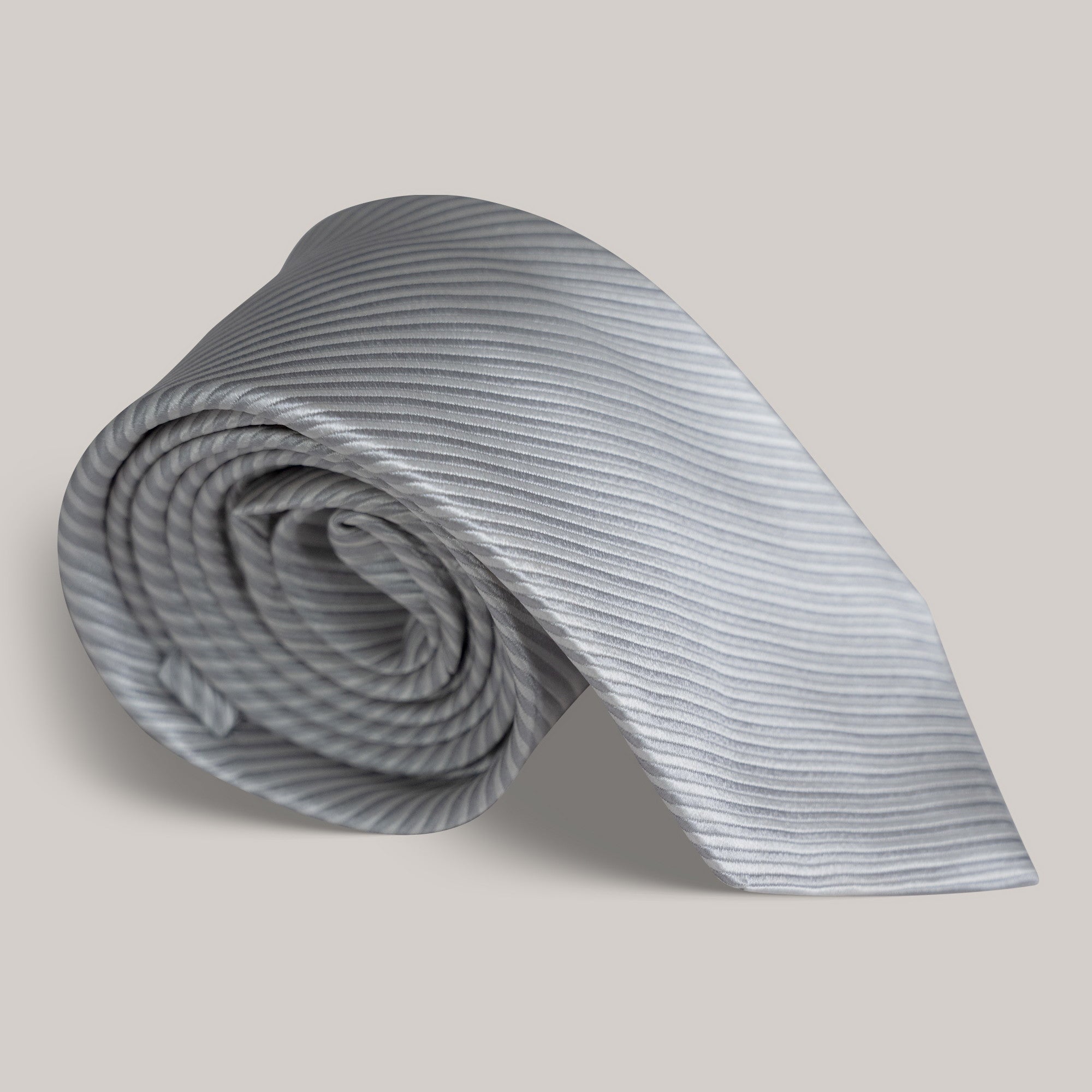 mens custom silk tie model Tyler in White
