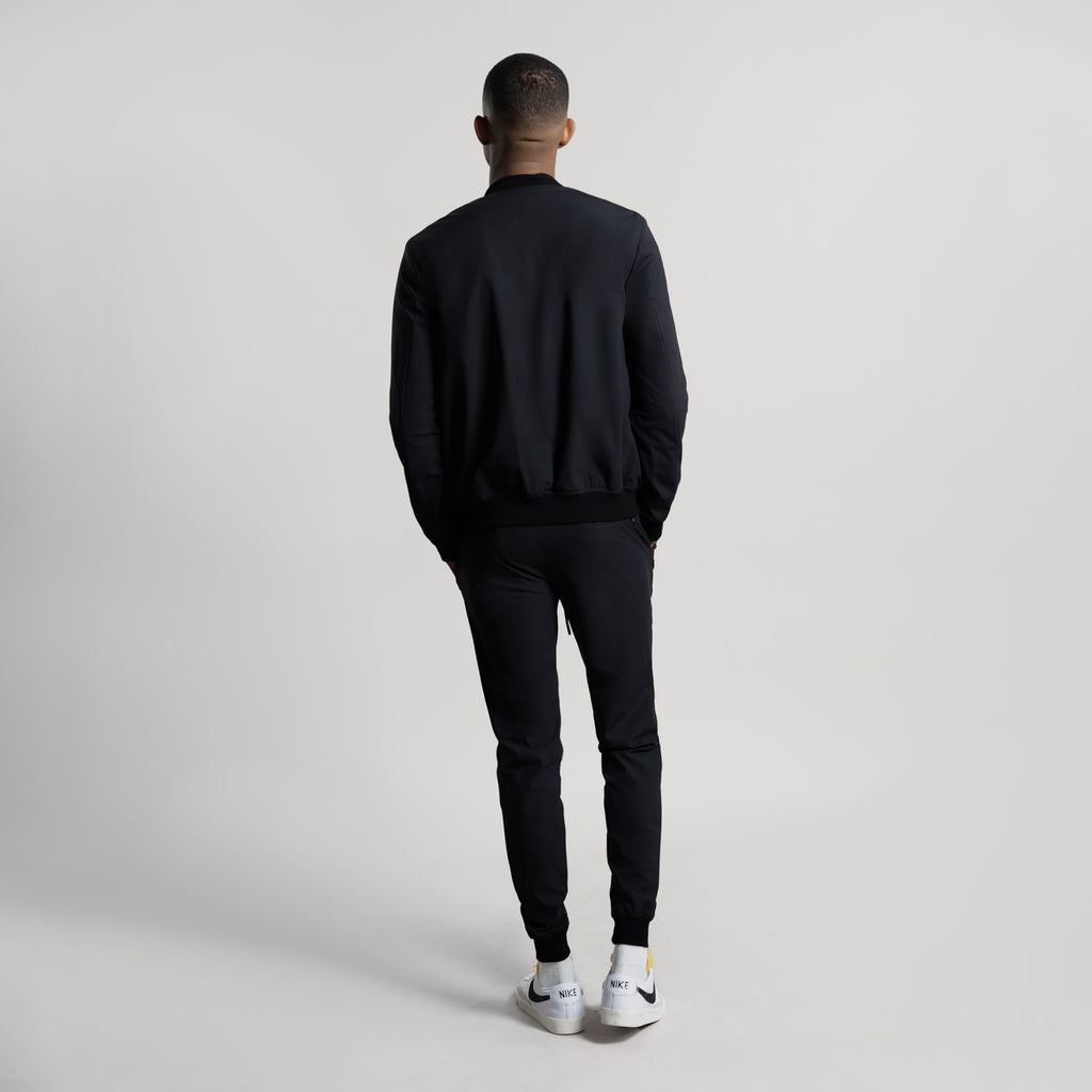 men's abomber jacket model Ky in Charcoal