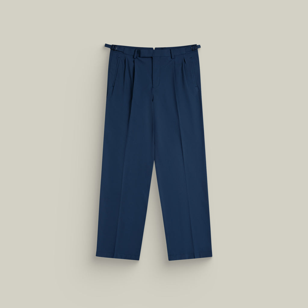 Wide Leg Ford FlexTech Trouser model Matteo in Nautical Blue