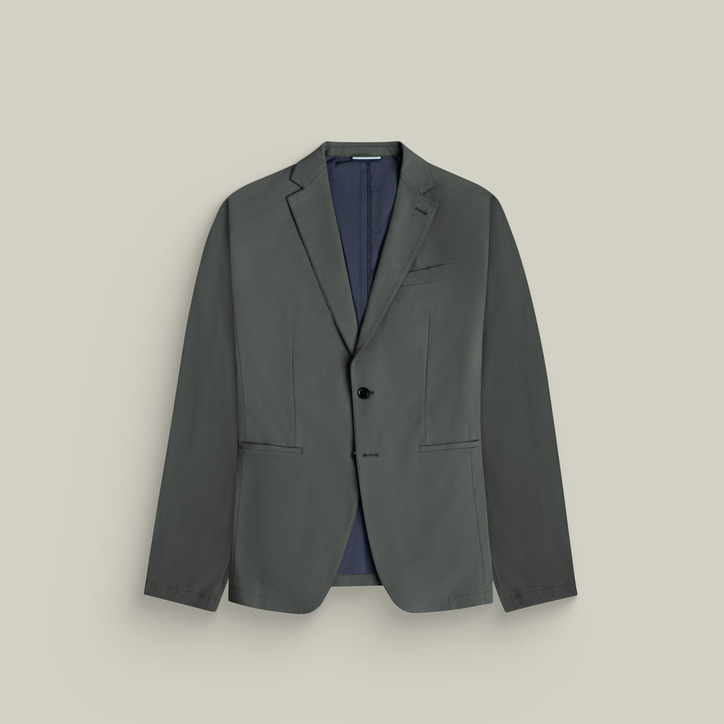 Tags:(6'1"|165) Bespoke custom athleisure technical athletic stretch suit los angeles model Jessey in Pebble