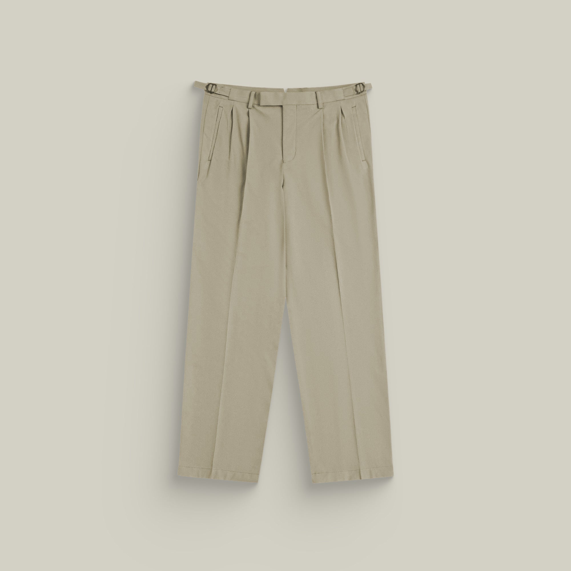 Wide Leg Ford FlexTech Trouser model Matteo in Warm Khaki