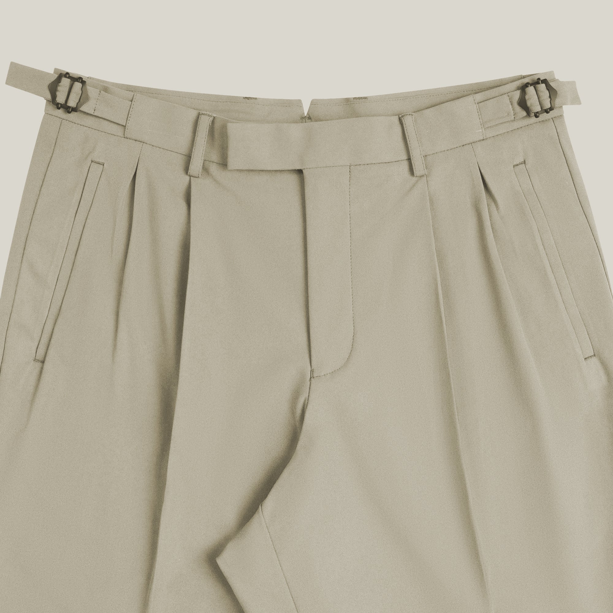 Wide Leg Ford FlexTech Trouser model Matteo in Warm Khaki