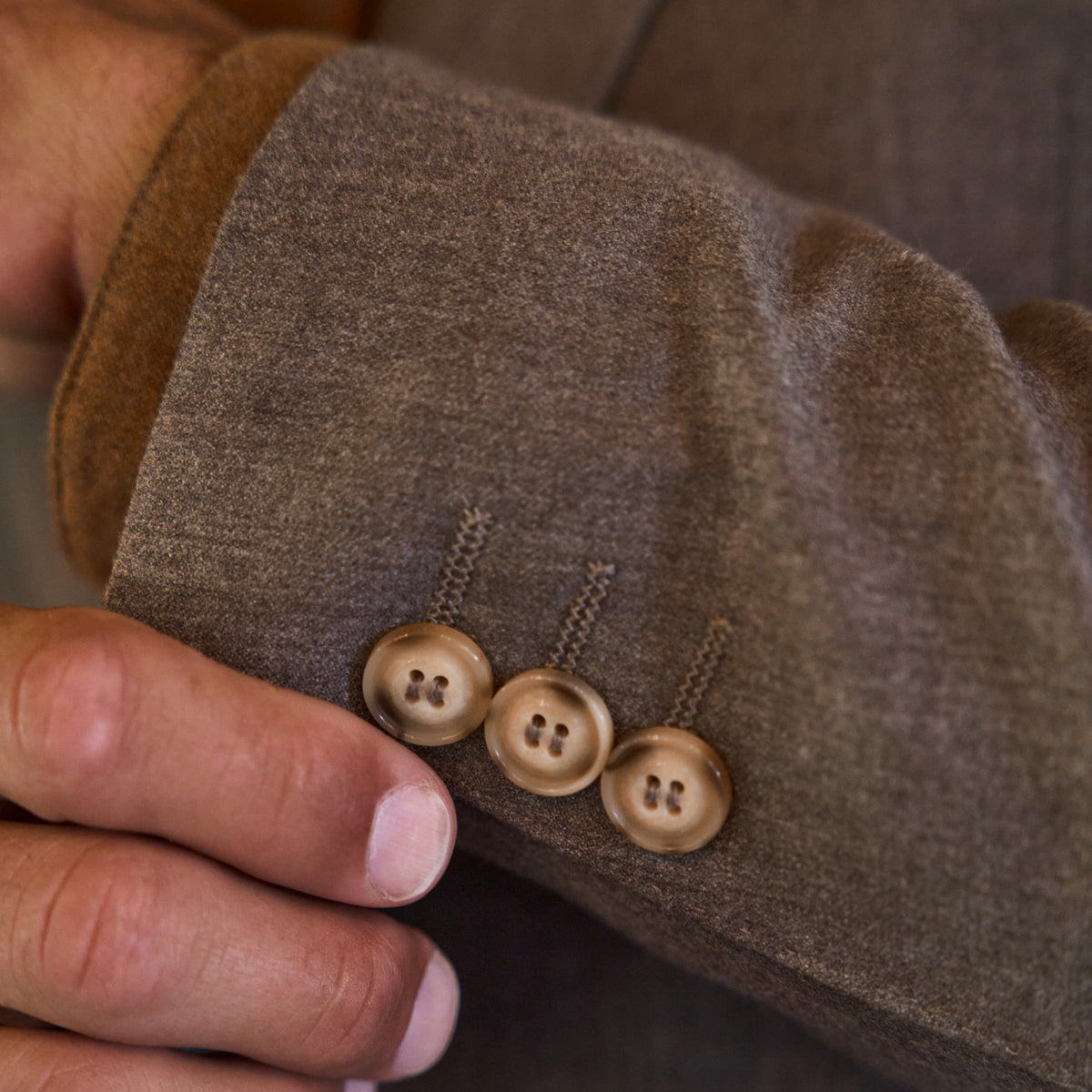 Arden Blazer model Tyler in Weathered Oak