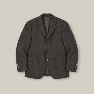 Estate Blazer model Tyler in Smoked Oak Herringbone