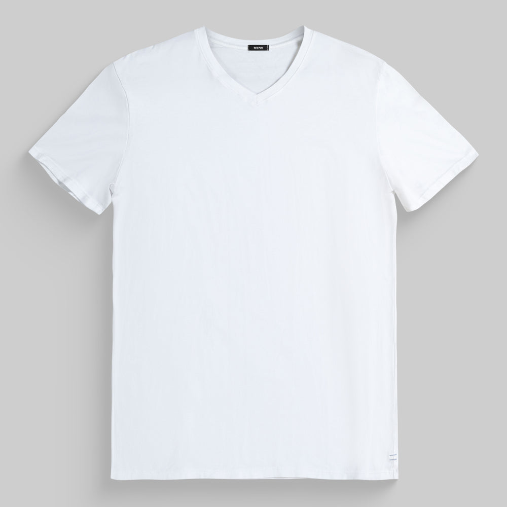 Black t-shirt on a plain background.