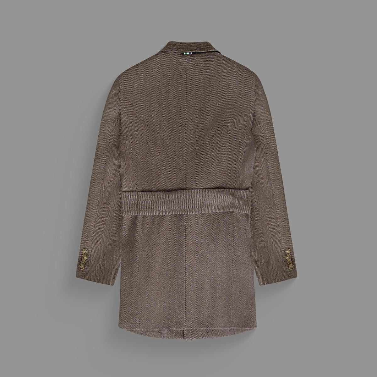 Tags:(6'0"|180 lbs) Bespoke custom linen men's suit los angeles model Tyler in  Brown