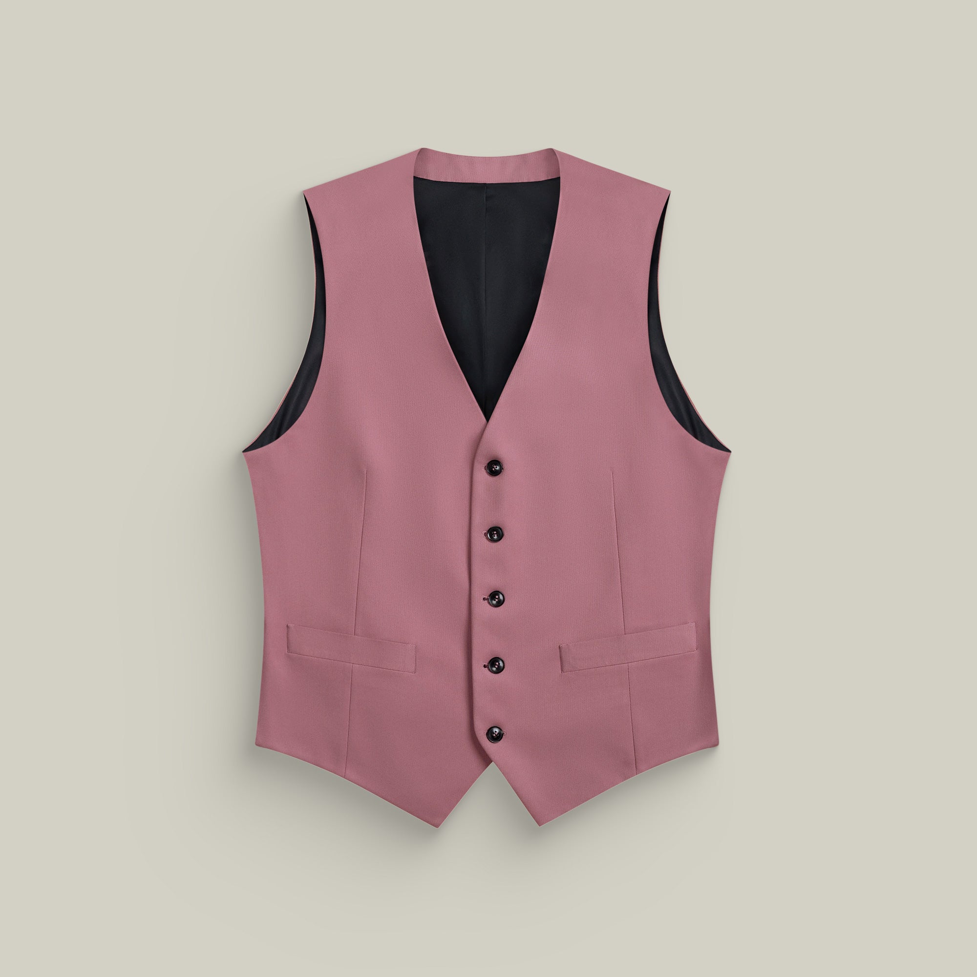 Custom suit vest model Tyler in Desert Rose