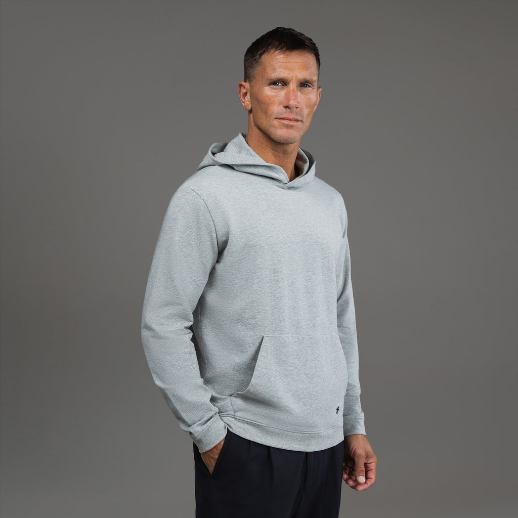 Tags:(6'0" - 180 lbs|Medium) custom hoodie model Tyler in Heather Gray