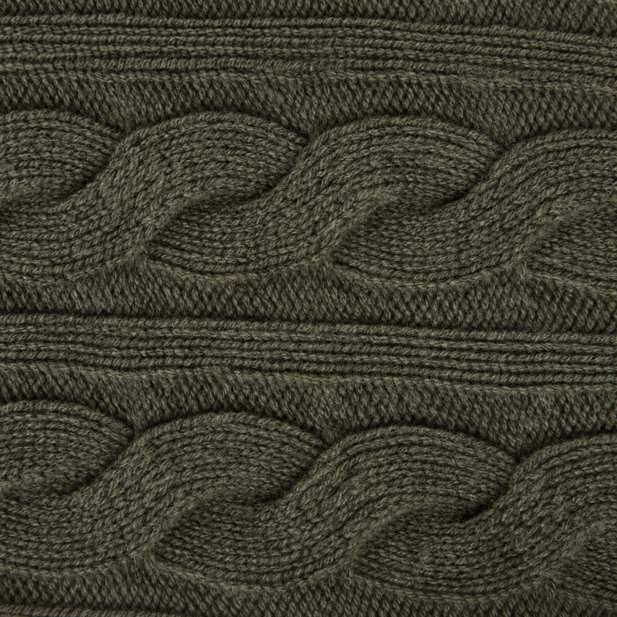 Cable Knit Wool Cardigan model Matteo in Olive