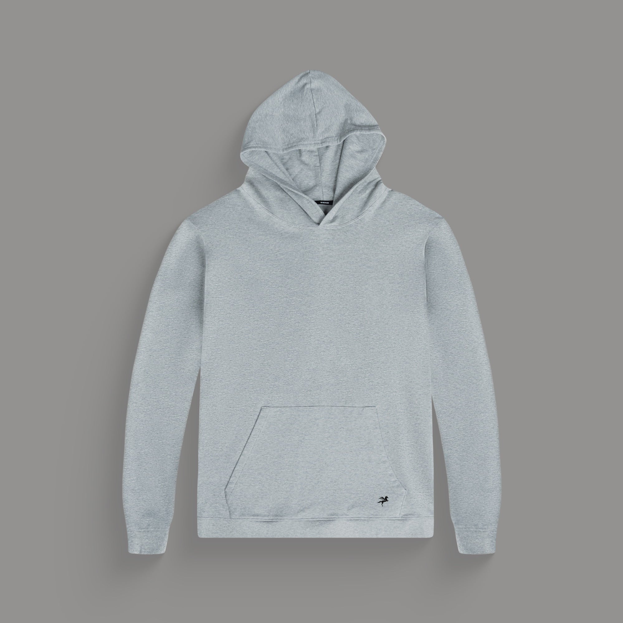 Tags:(6'0" - 180 lbs|Medium) custom hoodie model Tyler in Heather Gray