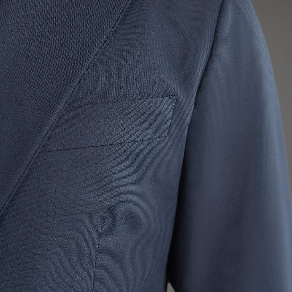 Custom Peak Lapel Tuxedo model Tyler in Charcoal