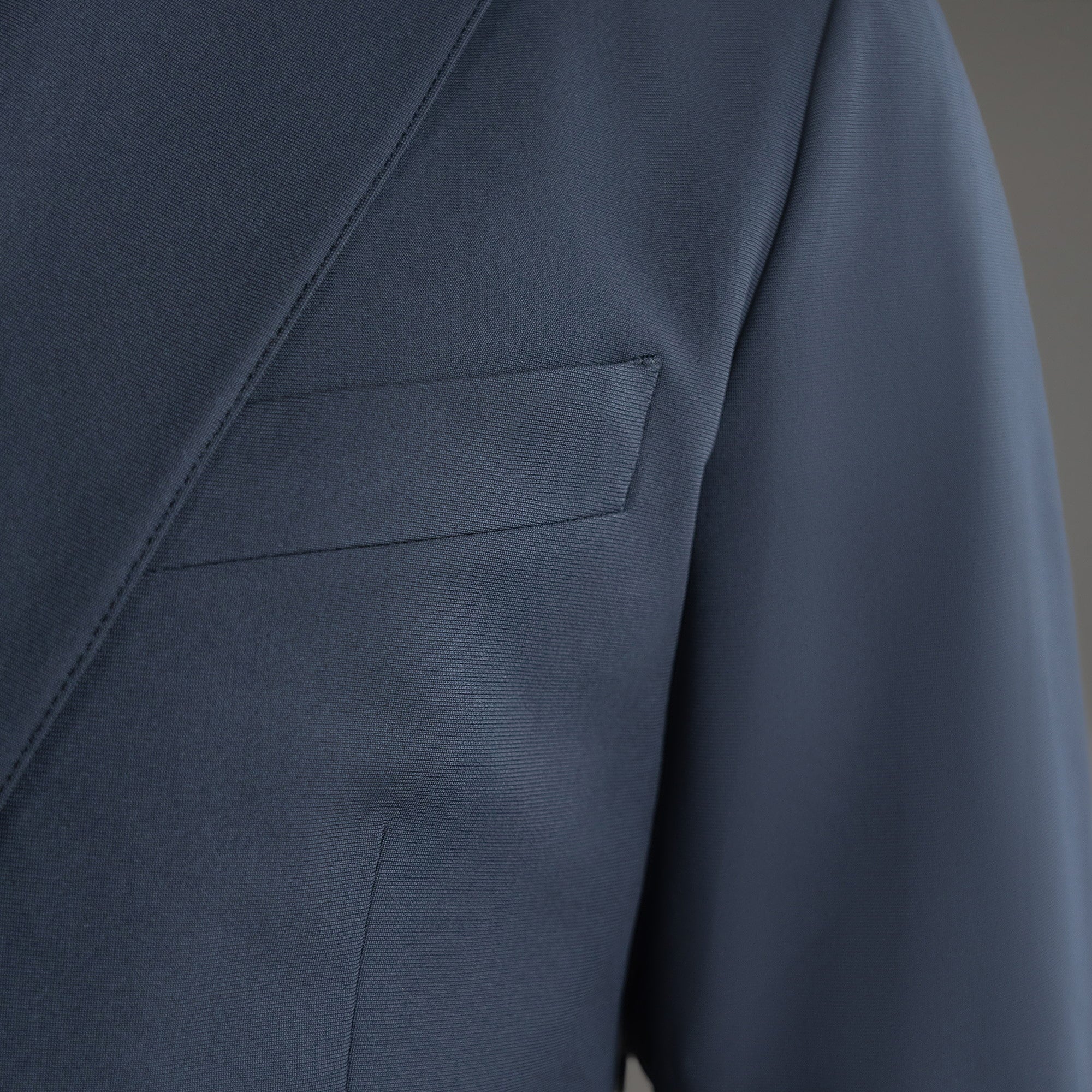 Custom Peak Lapel Tuxedo model Tyler in Charcoal