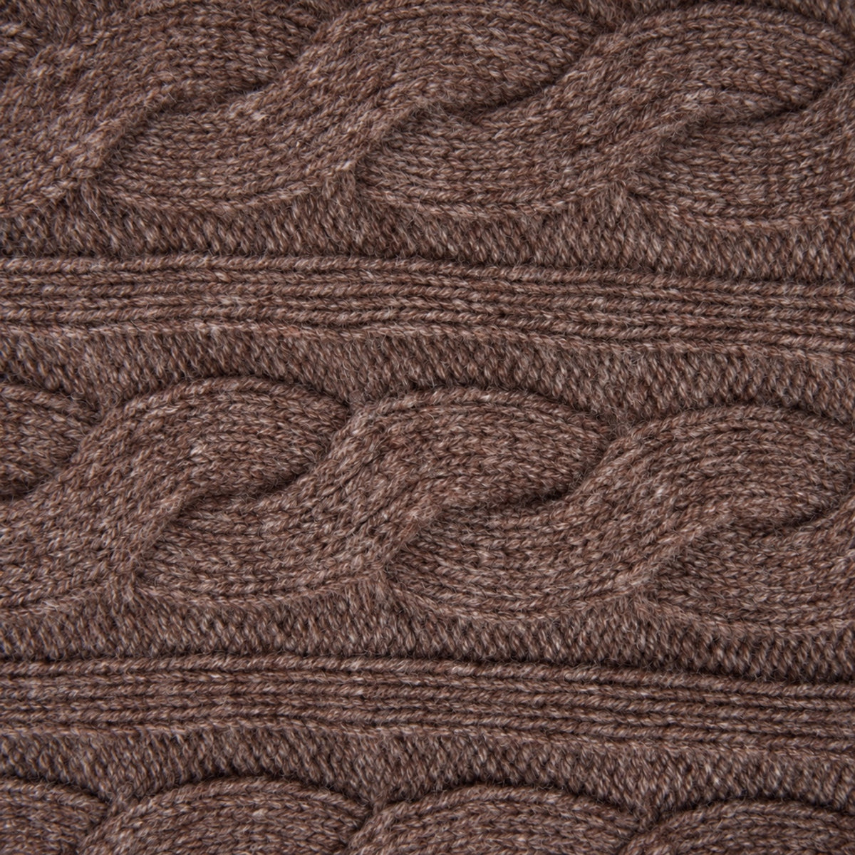 Cable Knit Wool Cardigan model Matteo in Oak