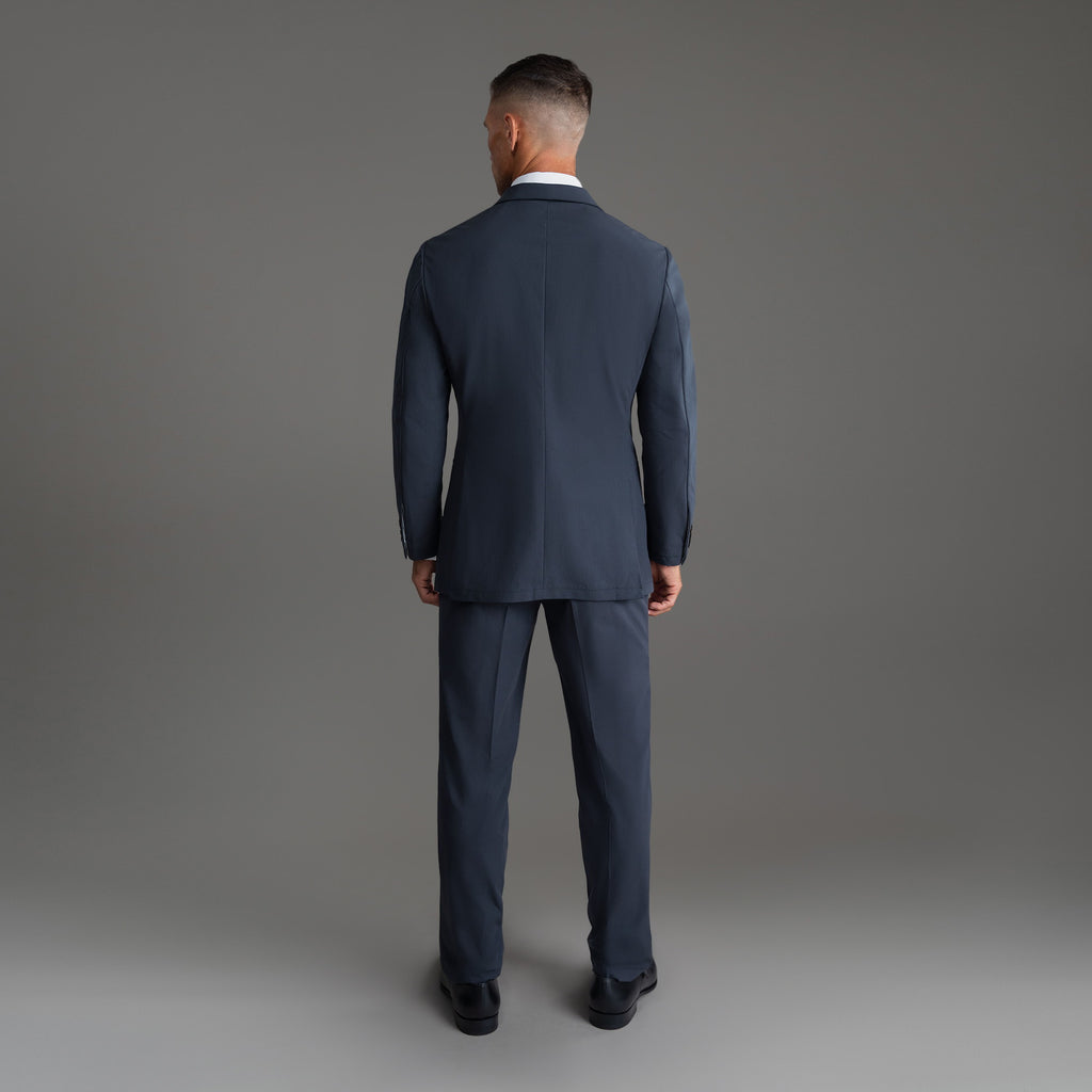 Custom Peak Lapel Tuxedo model Tyler in Charcoal